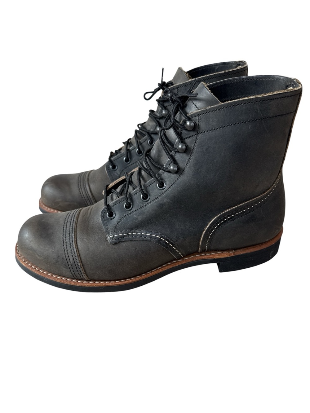 Red Wing Shoes Charcoal Iron Ranger 8086 Leather Boots size 10 - Picture 3 of 8